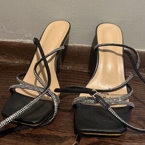 Elegant Black Strappy Heels